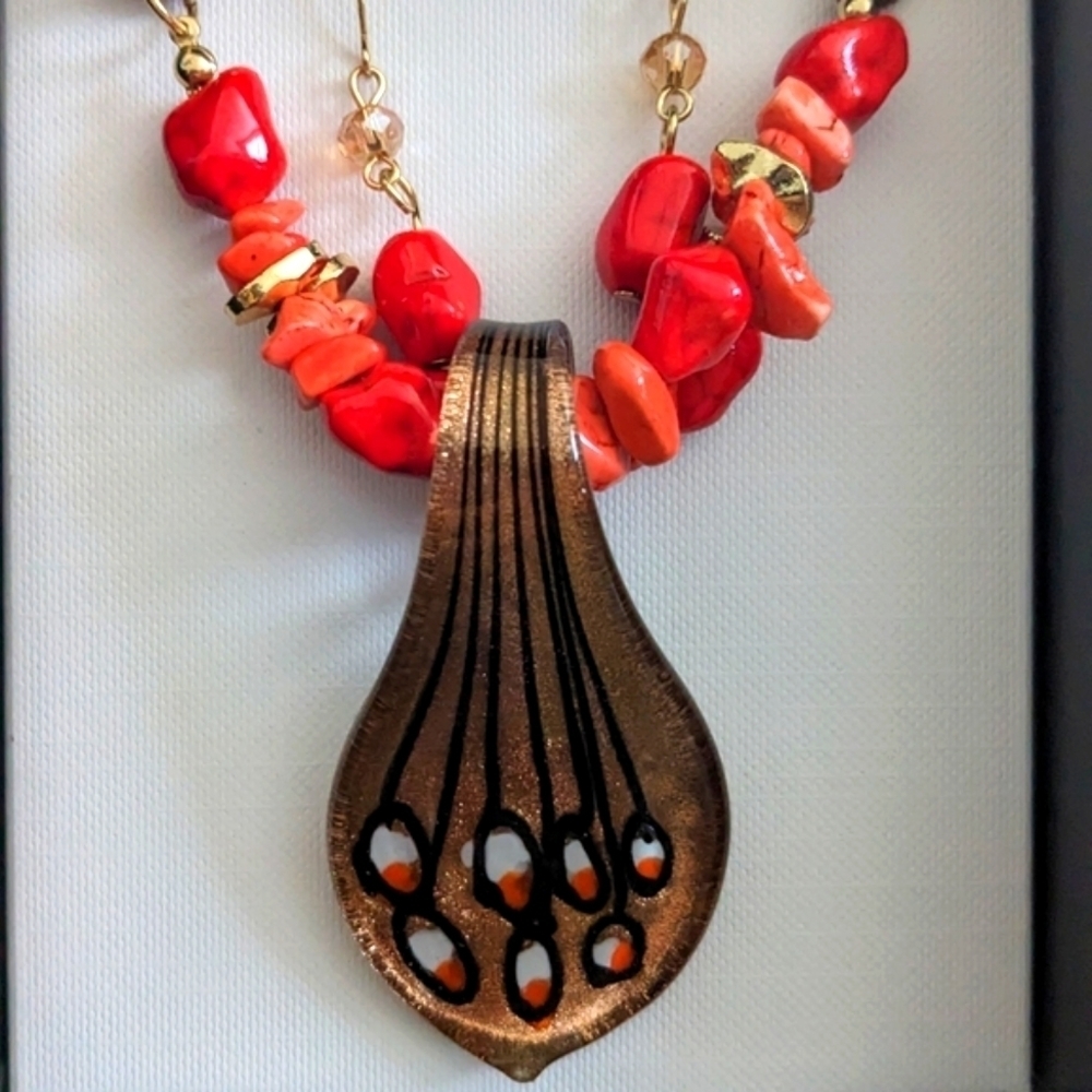 Mixit Beaded Earring and Necklace Pendant Box Set